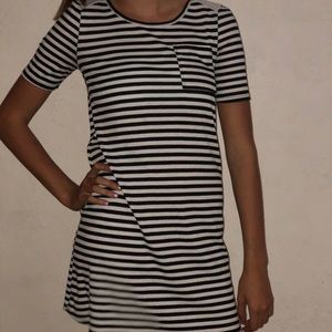 Black and White Striped Dress